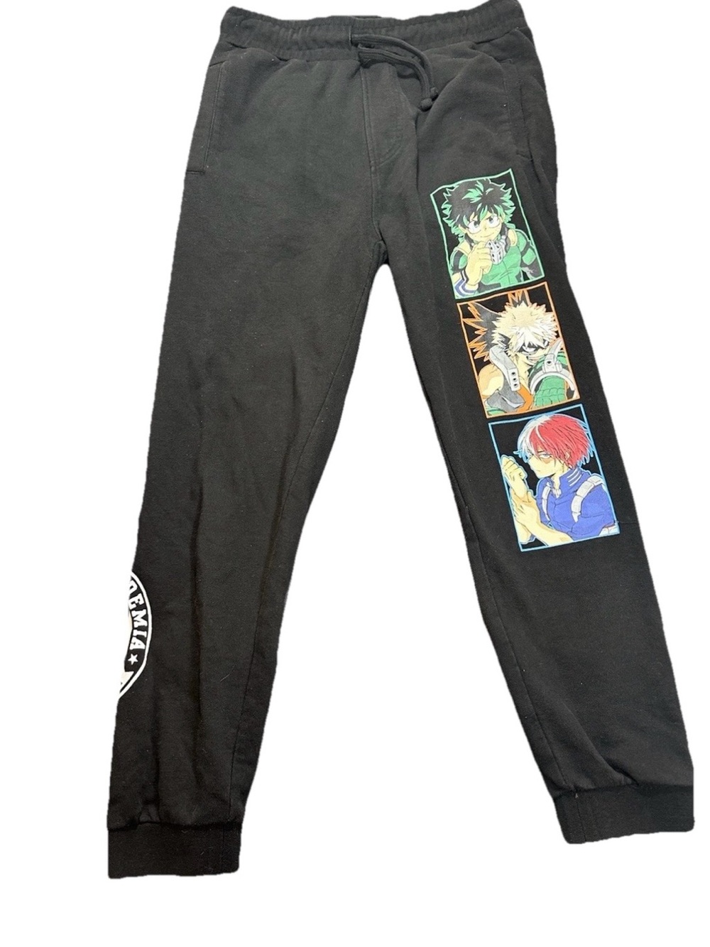 Hot Topic My Hero Academia Joggers Pants Black Anime Sz S MHA Sweatpant